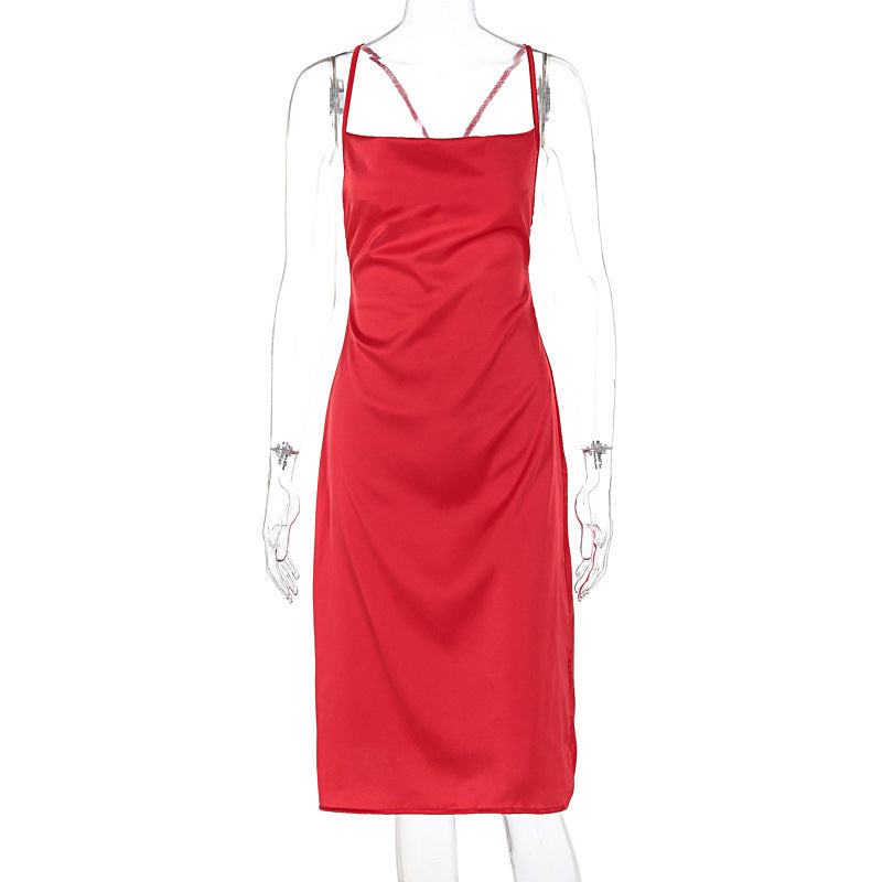 Bernadette Satin Backless Dress