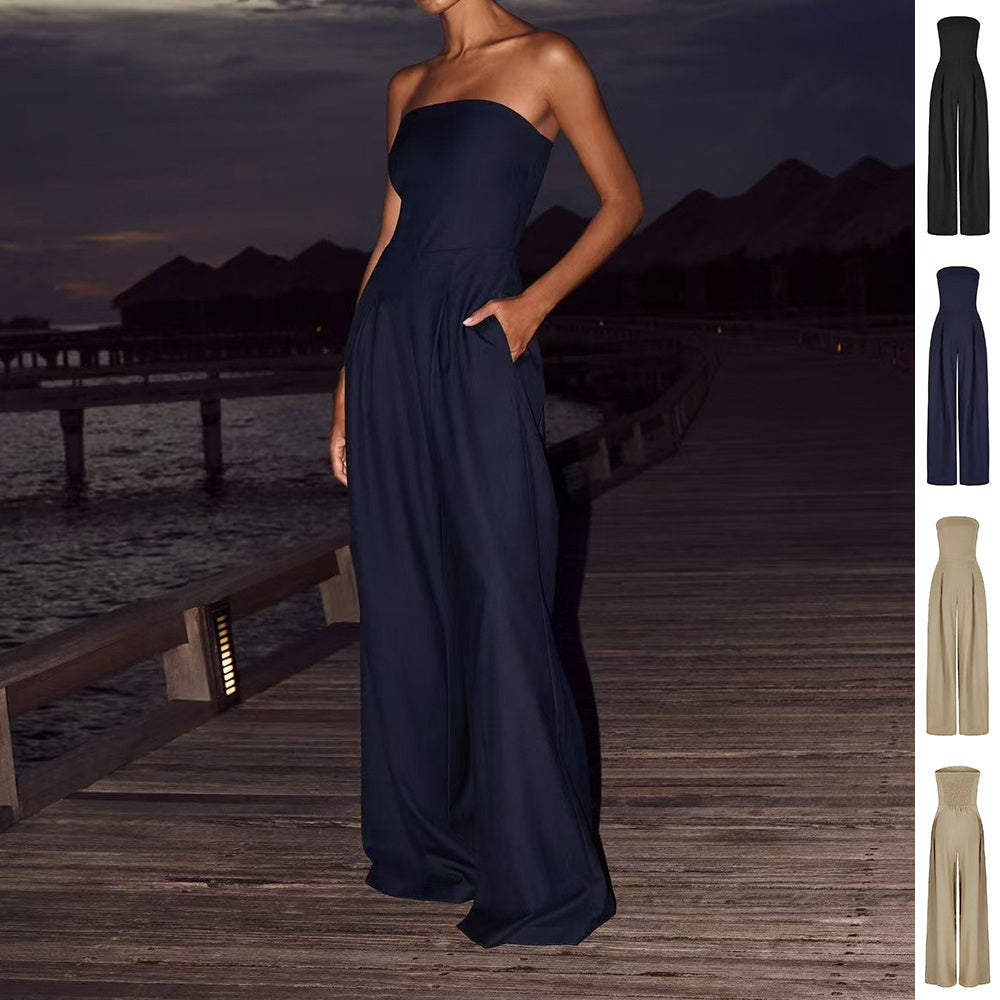 Loose Tube-top Jumpsuit