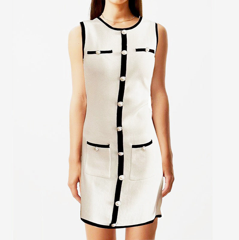 Aya Tweed Vest Dress
