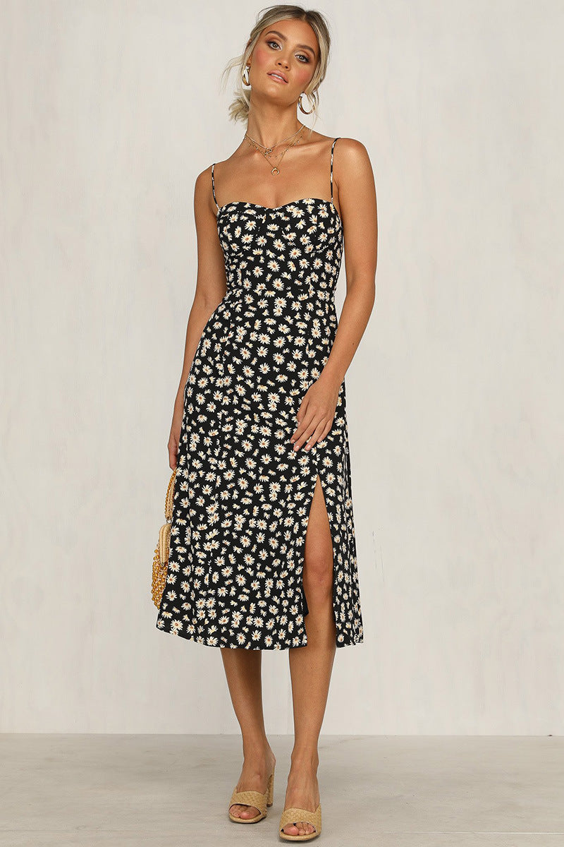 Floral split dress