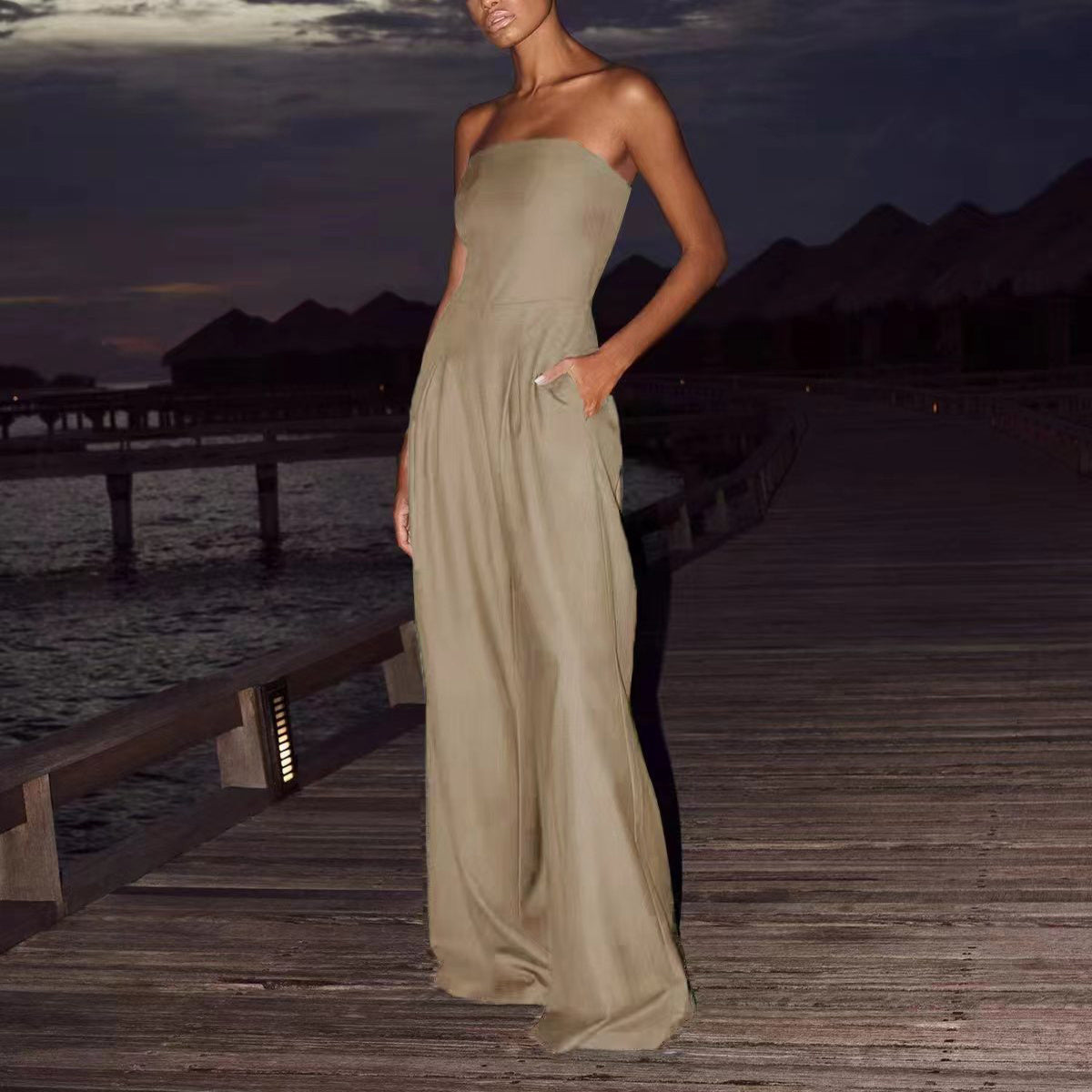 Loose Tube-top Jumpsuit