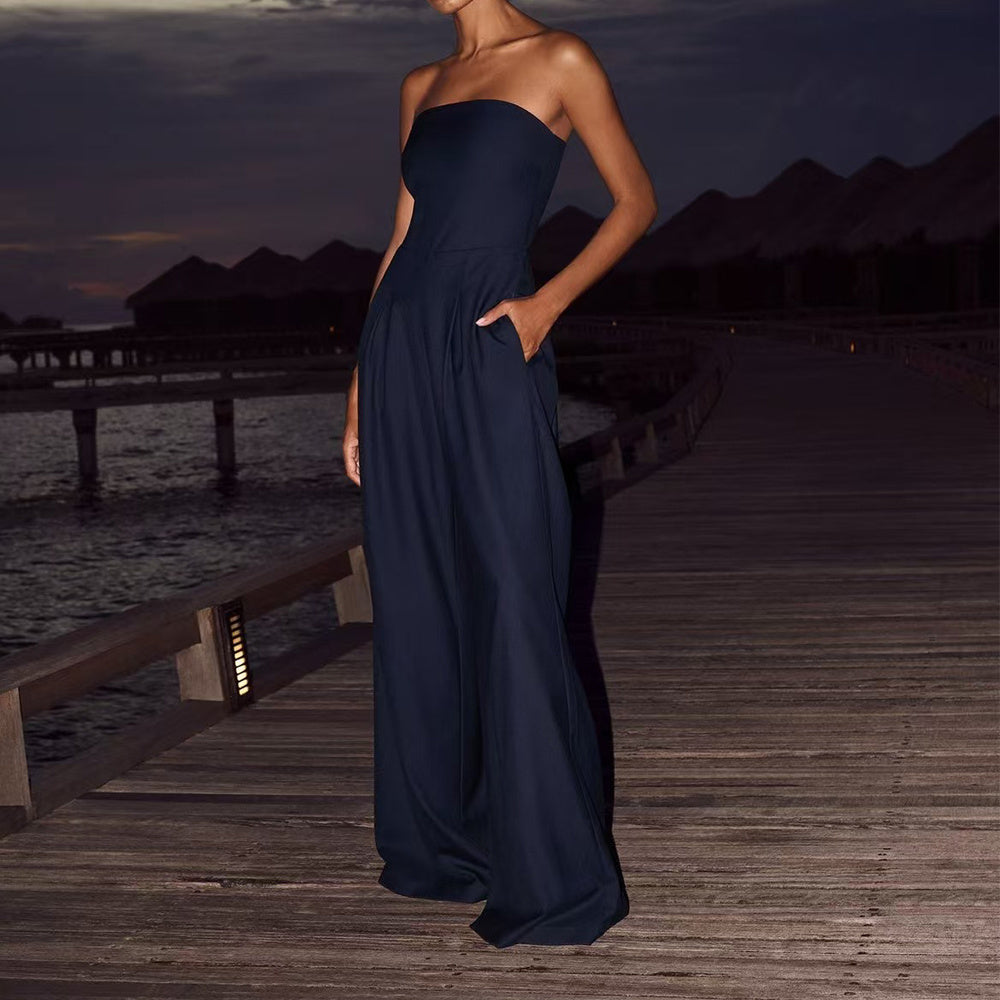 Loose Tube-top Jumpsuit