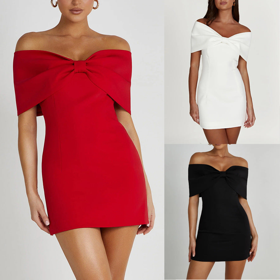 Beauty Off-neck Casual Dress