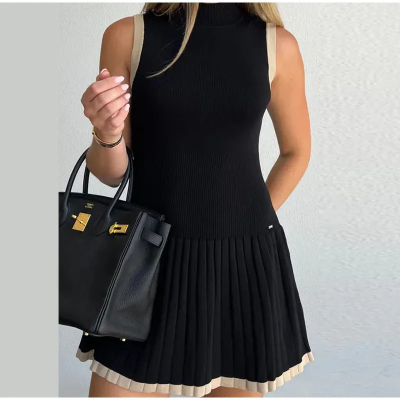 Aya Tweed Vest Dress