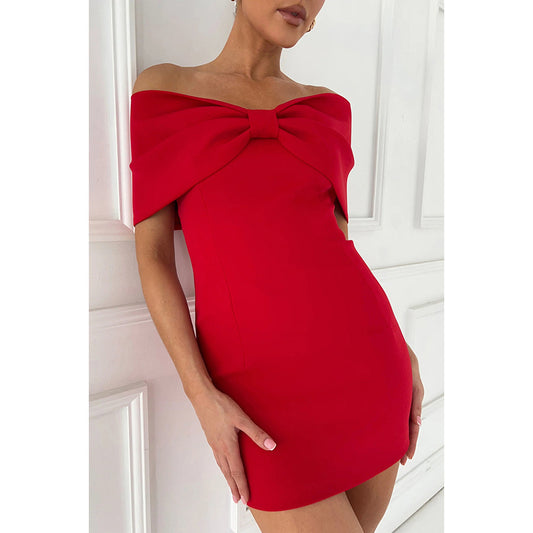 Beauty Off-neck Casual Dress